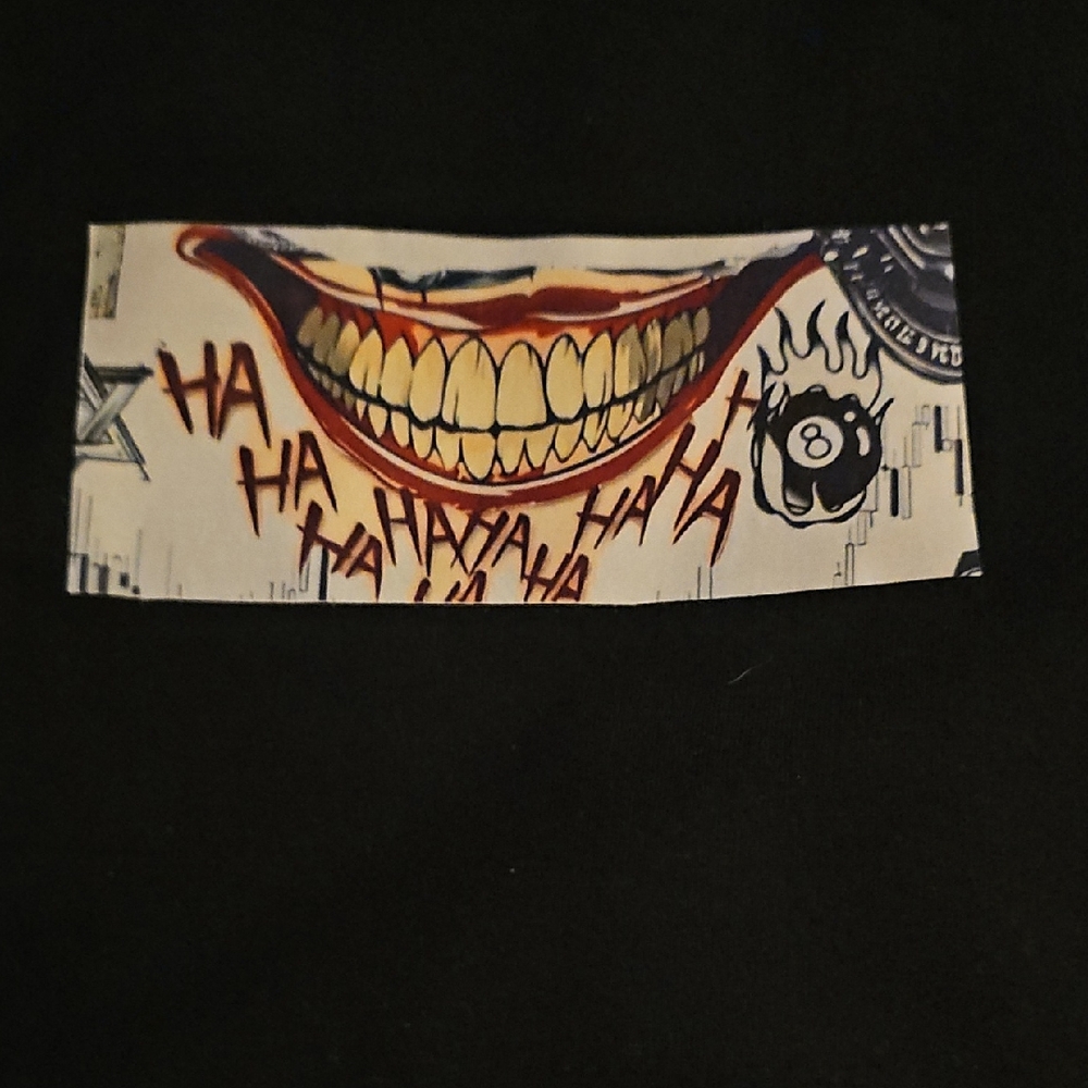 Gildan Black Tee with Laughing Graphic